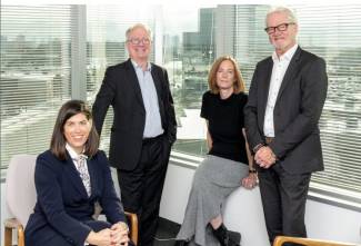 L-R: Kim Furlong (Retail Council of Canada) Gary Sands (Canadian Federation of Independent Grocers), Karen Proud (OGSCC), Michael Graydon (Food, Health & Consumer Products of Canada). Photo by Grocery Business Magazine.