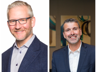 Steve Bamford, chair of the board and Ron Lemaire, president