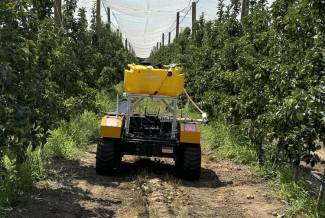 Autonomous sprayer is being tested by WA Tree Fruit Research Commission in partnership with WSU Smart Farm. Similar prototypes will be shown at FIRA-USA in Yakima, Washington.