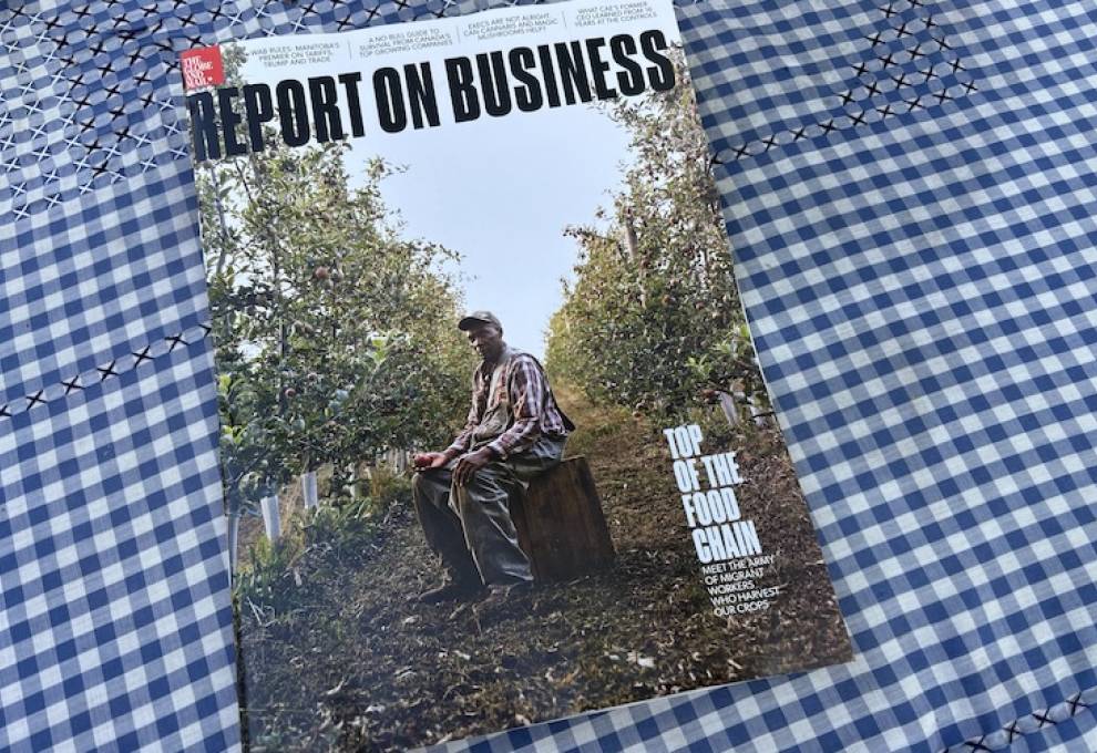 Report on Business, the Globe and Mail’s monthly magazine, featured Jamaican temporary foreign worker Roy Campbell on its October 2025 cover.