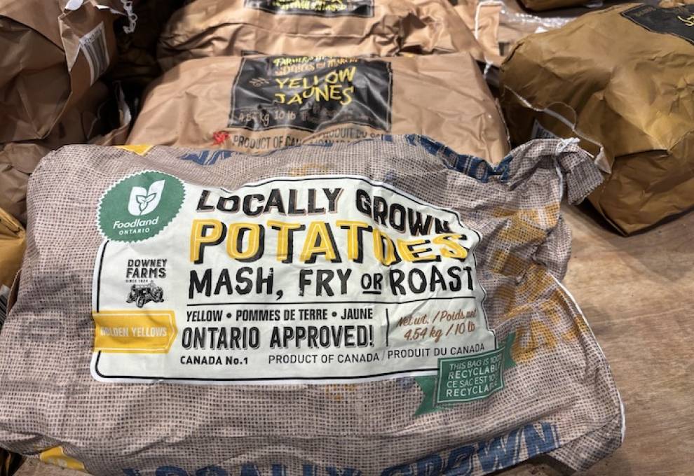 Paper packaging is common for potatoes because light causes greening.