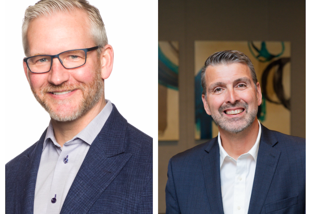 Steve Bamford, chair of the board and Ron Lemaire, president