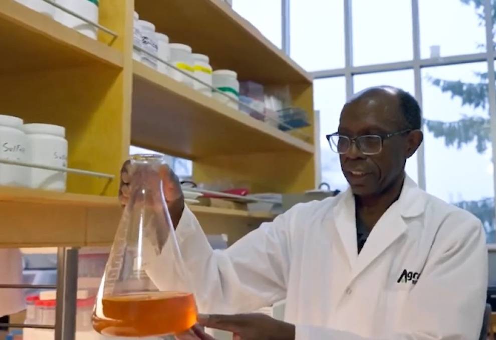 Dr. Reza Baziramakenga, a researcher at the Agro-100 laboratory at Laval University in Québec City. 
