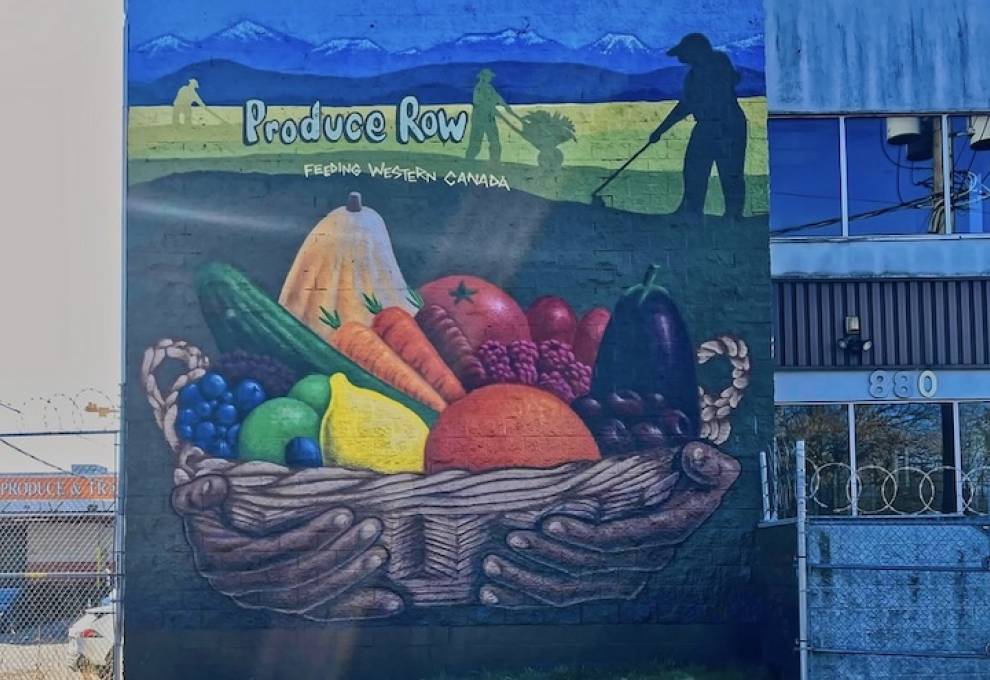 Pictured: a mural on the current Produce Row on Malkin Avenue.