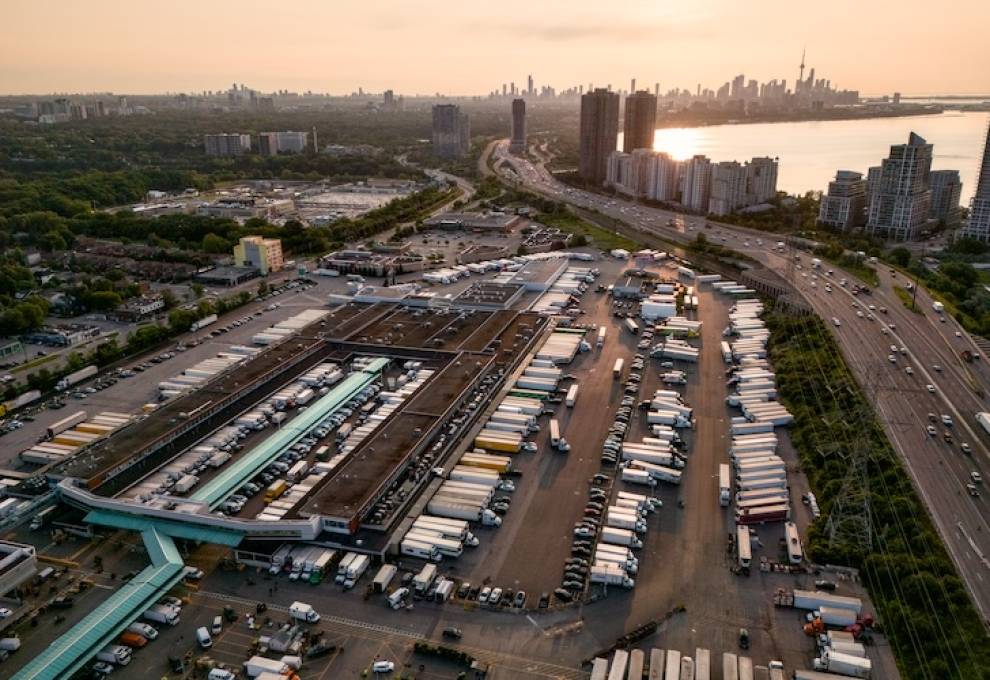 Aerial view of Ontario Food Terminal, Toronto, ON 