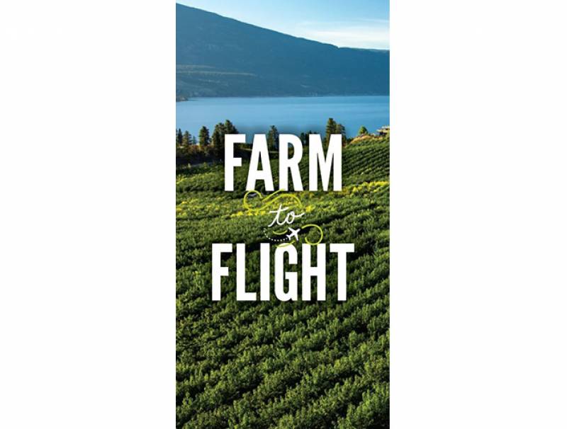 Kelowna International Airport is the first in Canada to promote cases of homegrown fruit.
