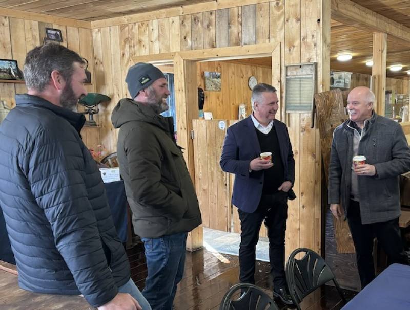 Minister Heath MacDonald, third from left, visits Lester’s Farm Market, St. John’s, Newfoundland. 